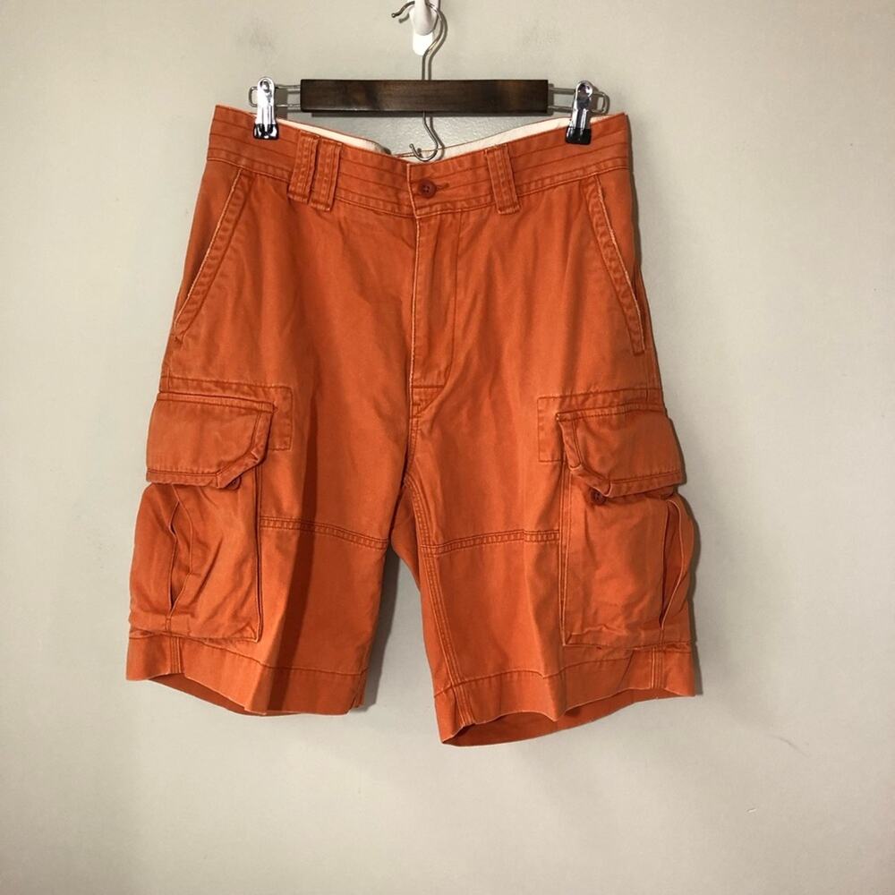 Vintage polo Ralph Lauren y2k faded orange cargo shorts mens 32 embroidered pony
